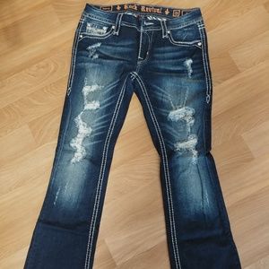 Rock Revival Sherry Easy Boot Distressed Jeans